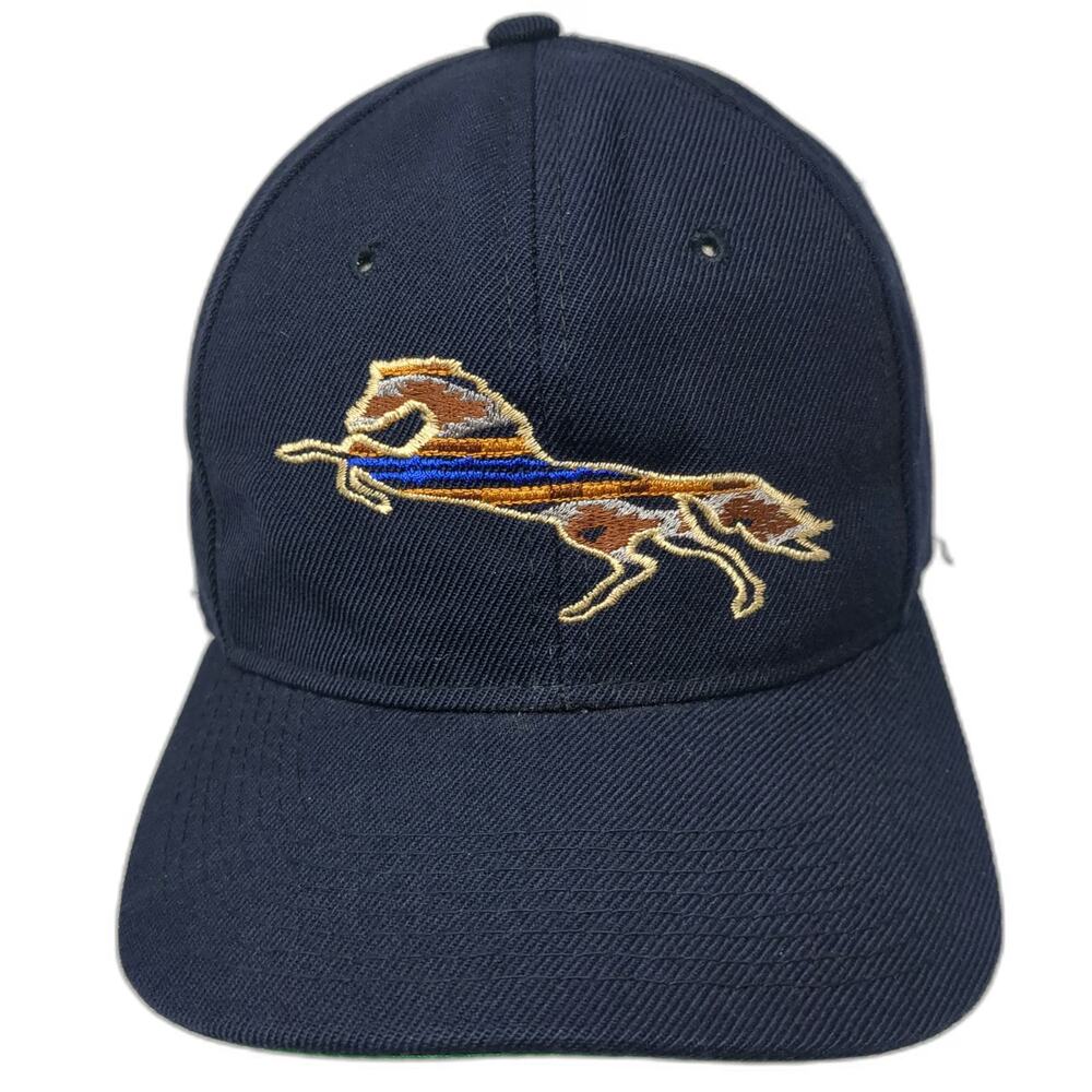Headmaster Snapback Blue One Size Embroidered Horse Green Underbrim 6 Panel Hat